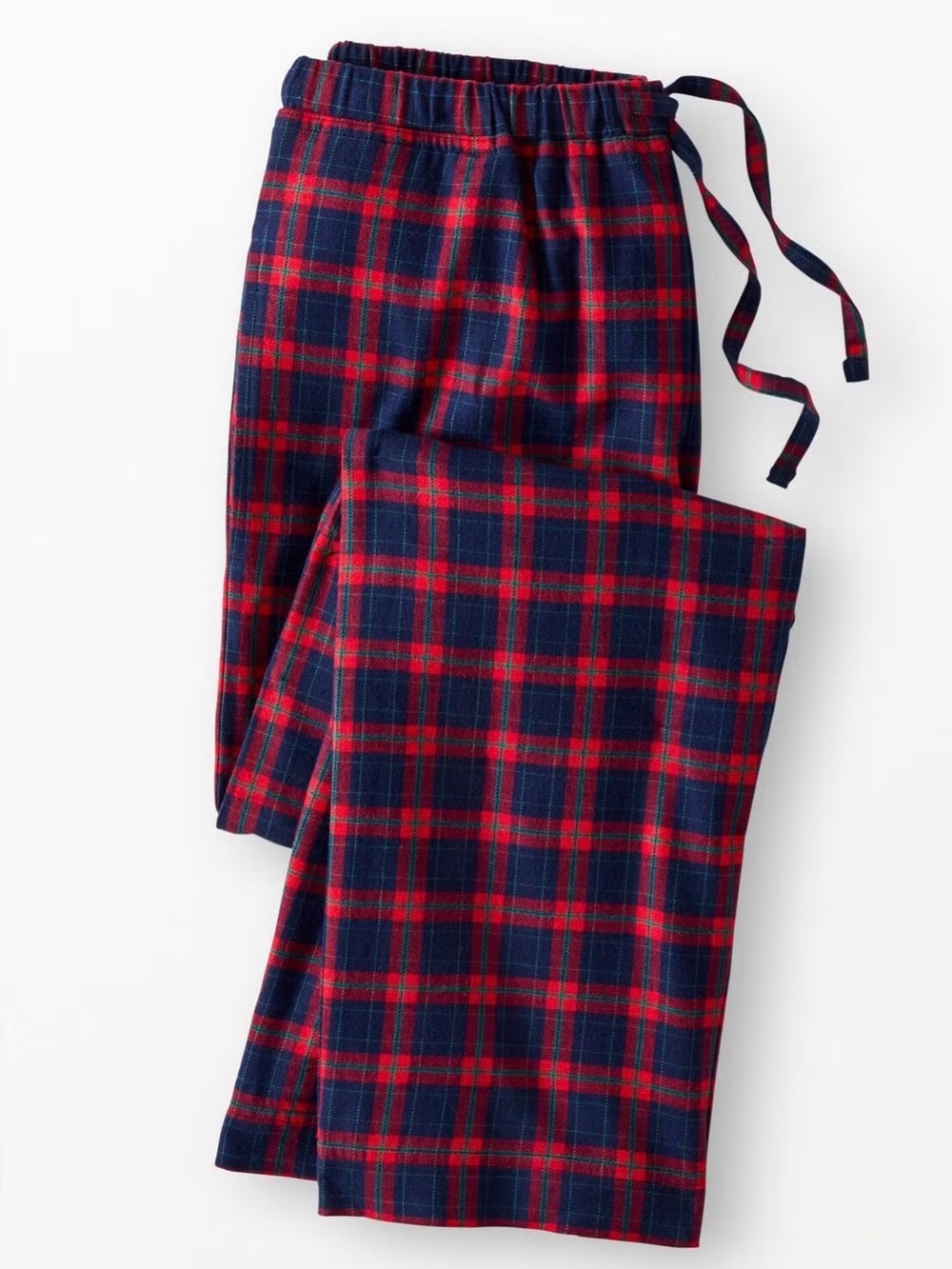 Hanna Andersson Adult Pajama Pants Navy Holiday Plaid Flannel Size Medium